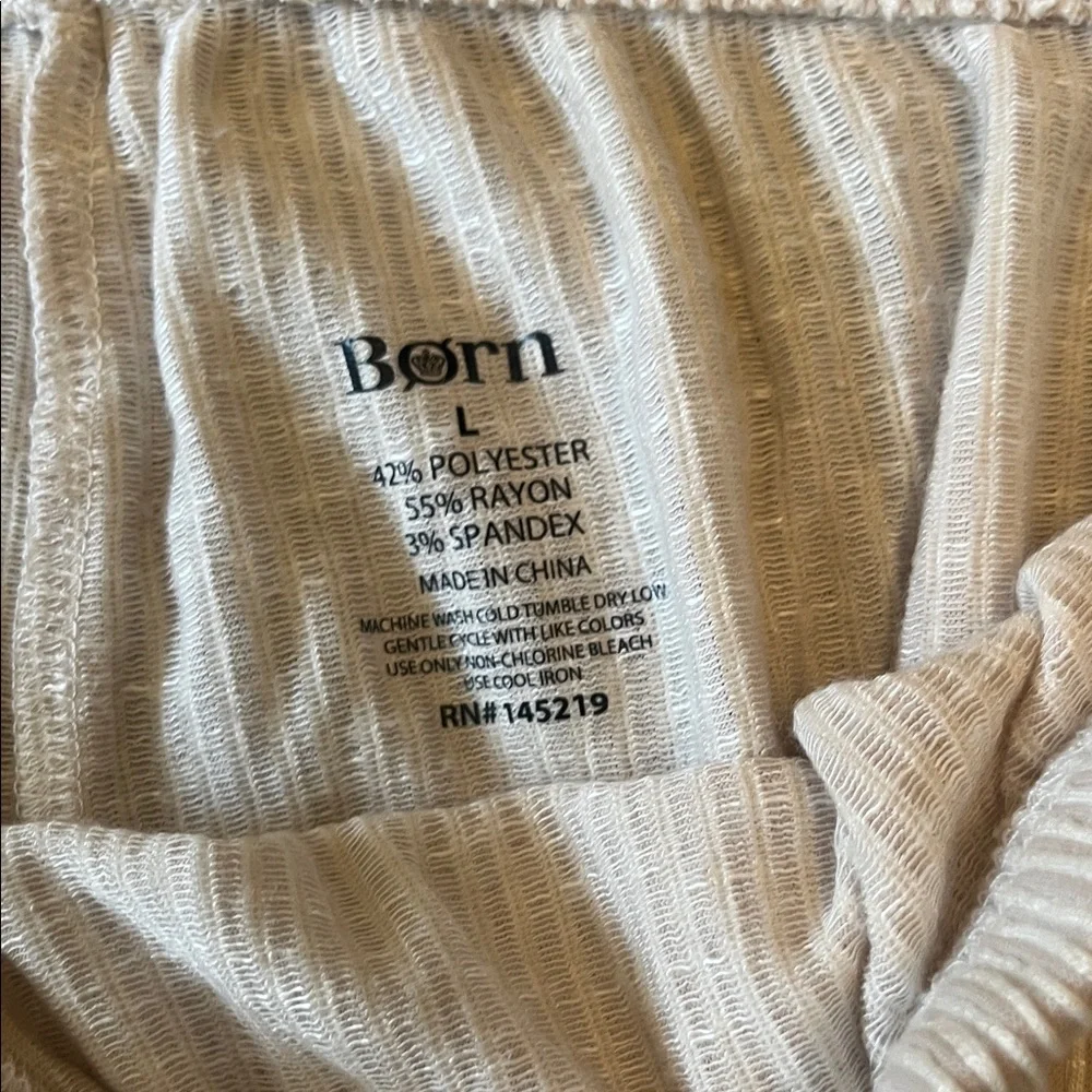 Born Women's Pajama Set - Cream Stripes - Picture 7 of 7